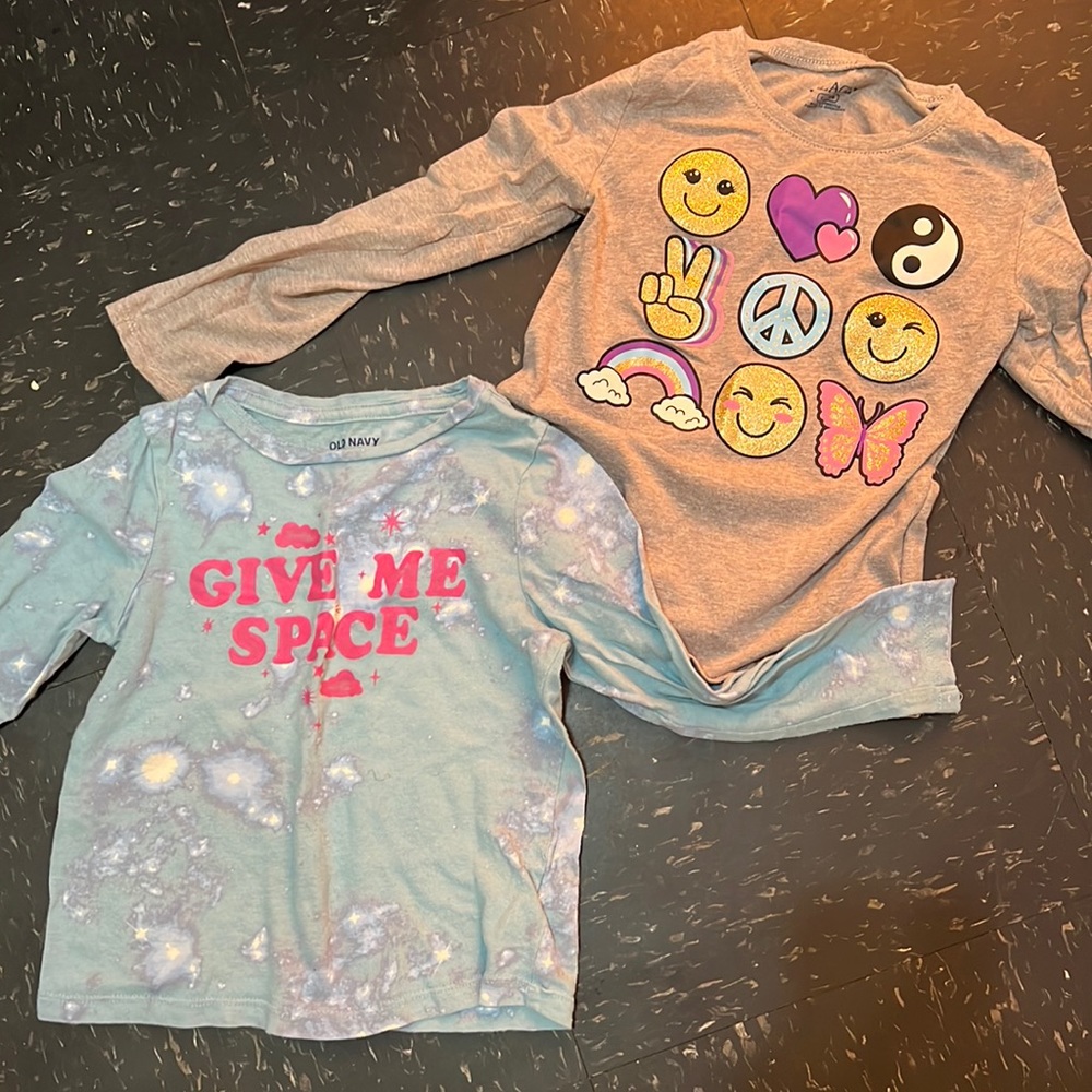 2 toddler girls long sleeve shirts